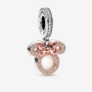 Pandora Disney Minnie Mouse MOM Two Dangle Charm